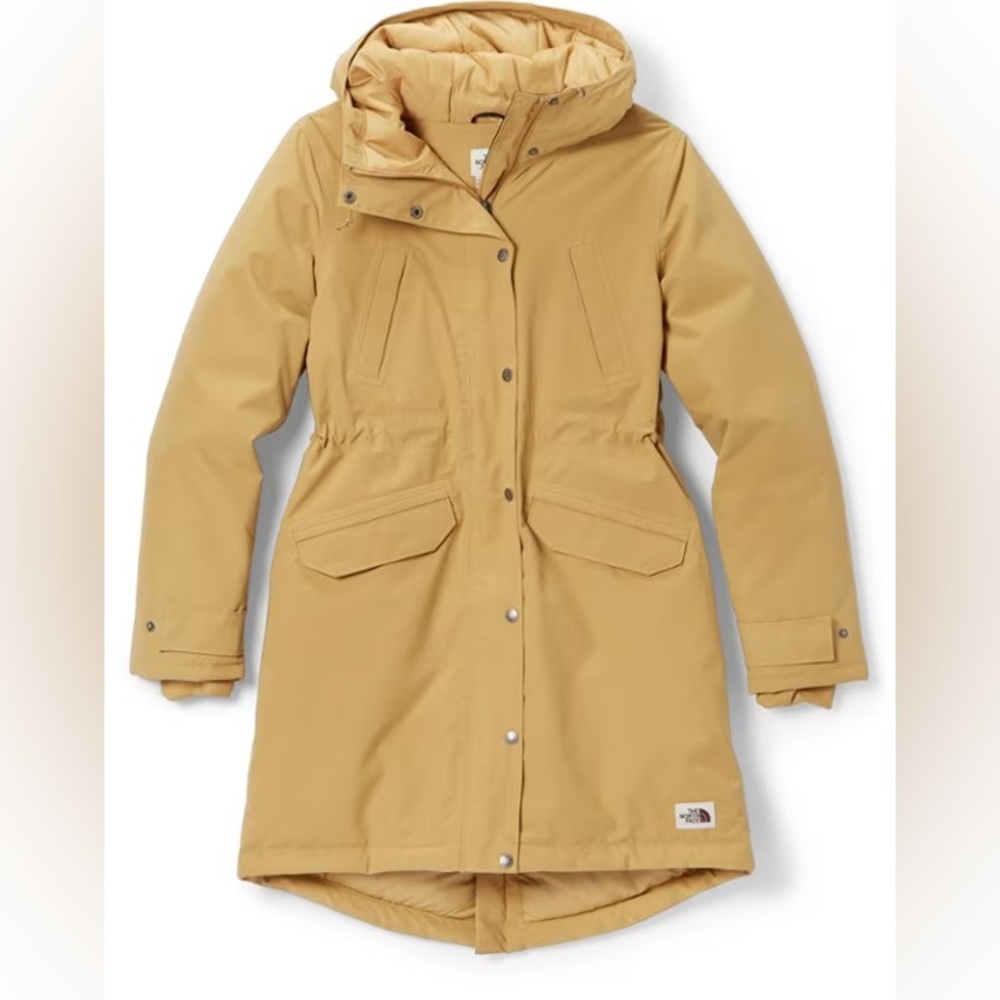 NWT Women’s North Face TNF Snow Down Hooded Parka Winter Jacket - Antelope Tan